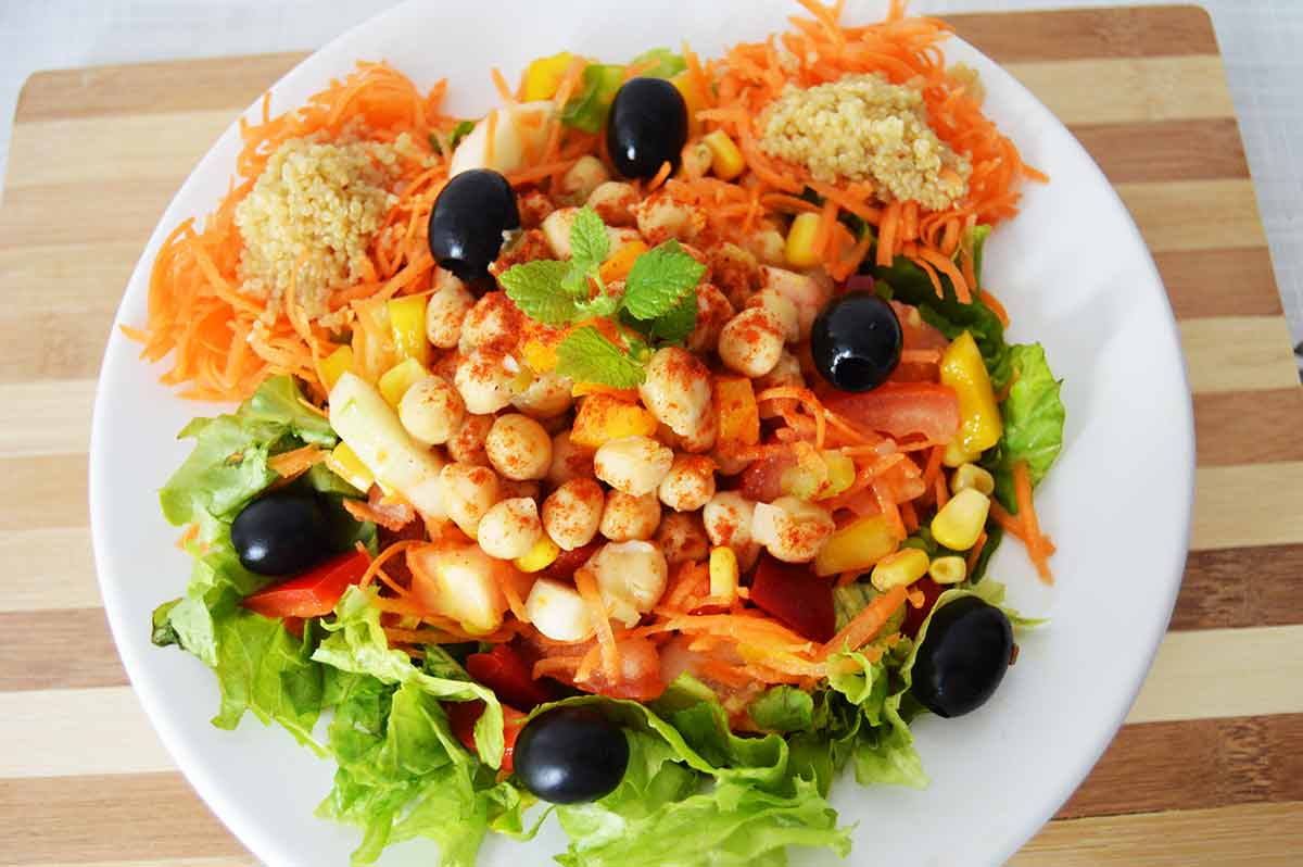 Ensalada de Garbanzos con Quinoa.